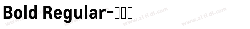 Bold Regular字体转换